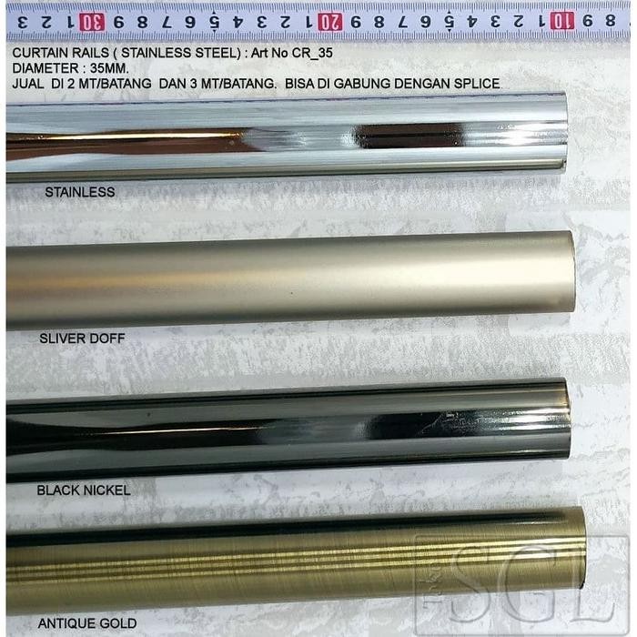 STEEL CURTAIN RAILS / IRON CURTAIN RAILS - (CR_35_3MT) | Shopee Philippines