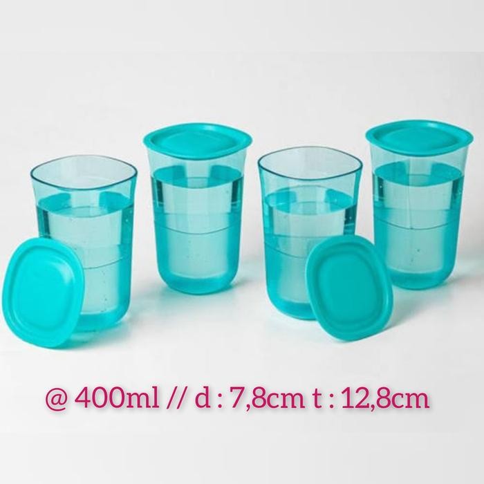 Tupperware crystal glasses//hrg 4pcs | Shopee Philippines
