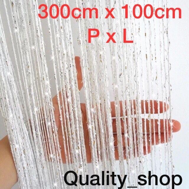 VFTD White Glitter Thread Curtain 3 Meters X 1 Meter | Shopee Philippines