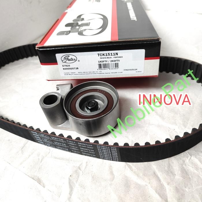 TIMING BELT KIT TOYOTA INNOVA FORTUNER HILUX DIESEL GATES ORI TCK1511N ...