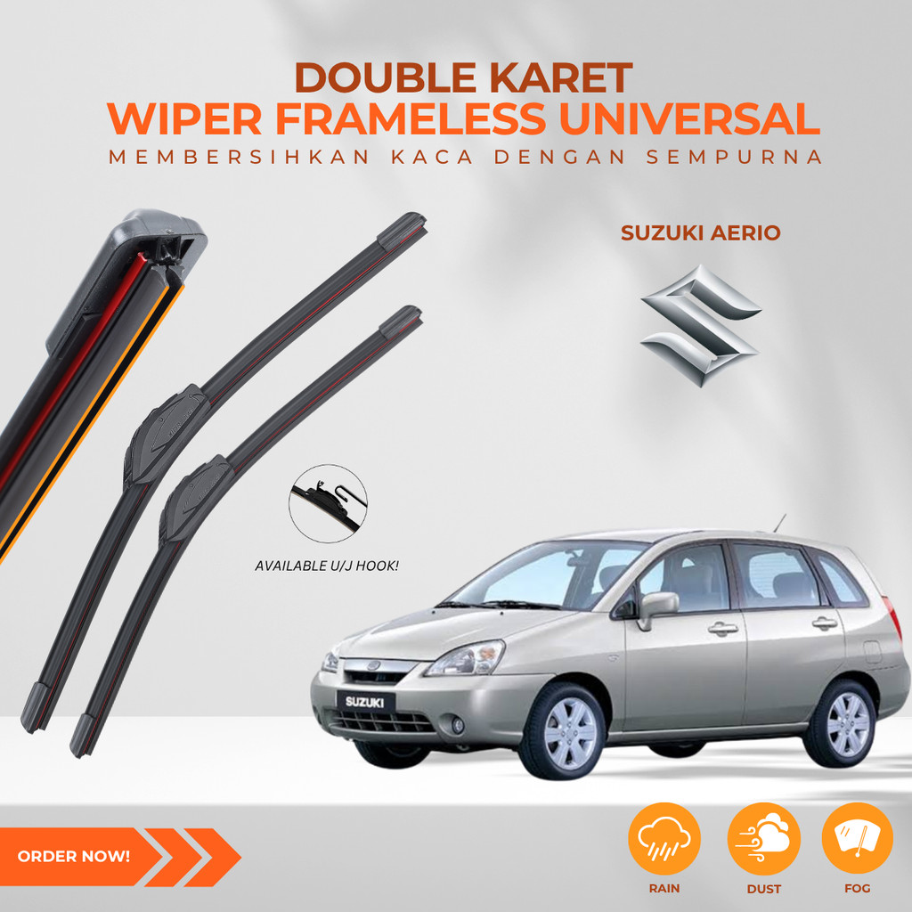 Double Wiper SUZUKI Aerio One Pair RightKiri Without Iron Frame ...