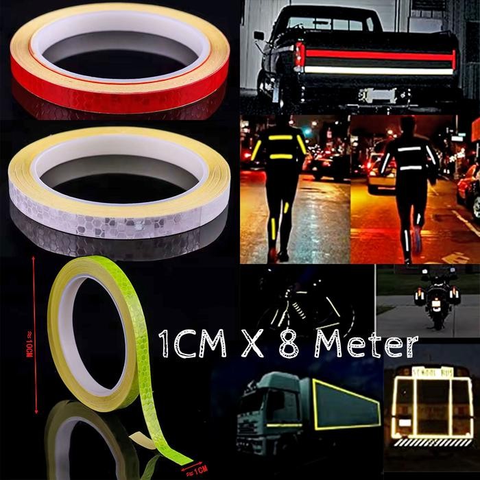 REFLECTIVE TAPE CAR BODY DECORATION STICKER REFLECTIVE CAR 5 MTR 10MM ...