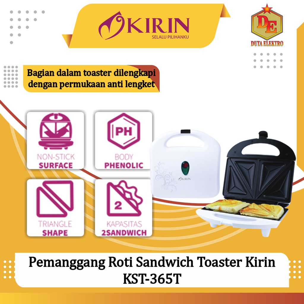 Sandwich Toaster Kirin KST 365 T Toaster | Shopee Philippines