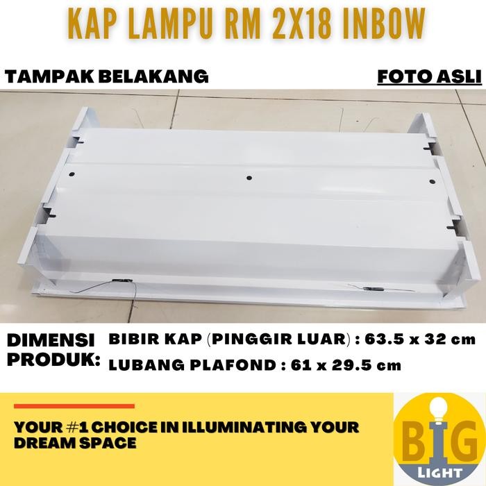 RM 2x18 Inbow Lamp Shade (Empty LED TL Assembly/ Full Set TL LED ...
