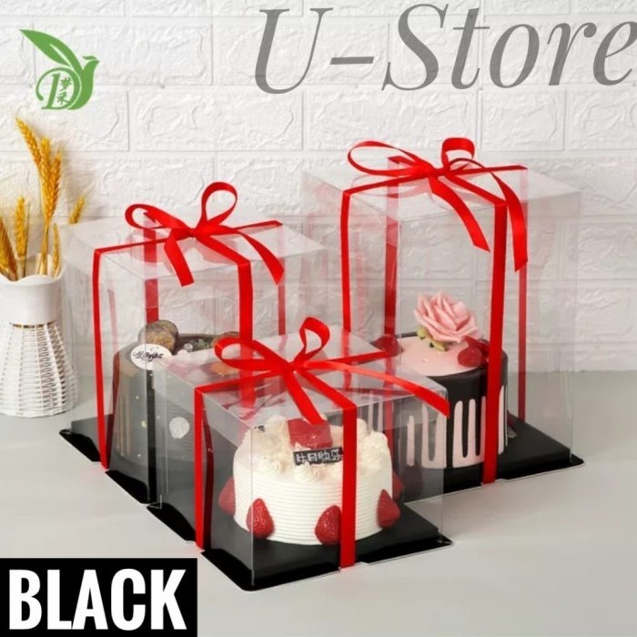 (Best) Cake Box Mika Cake Box Cake Box 30x30 cm Transparent PET Lid ...