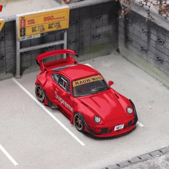 STAR MODEL 1/64 PORSCHE RWB 993 GT REAR WING VERSION RED READYY ...