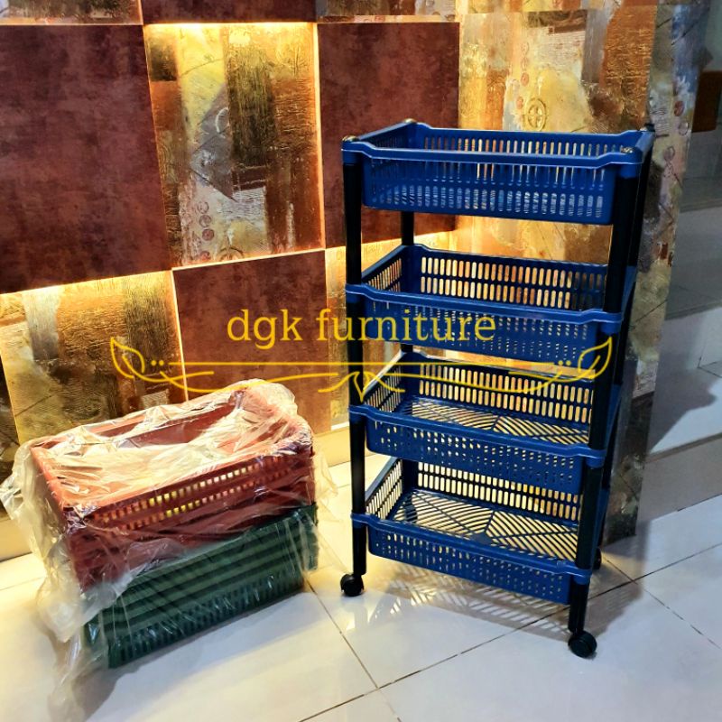 Discount Multi-Purpose 4-Tier Four-Tier Stacking Basket Salon Rack ...