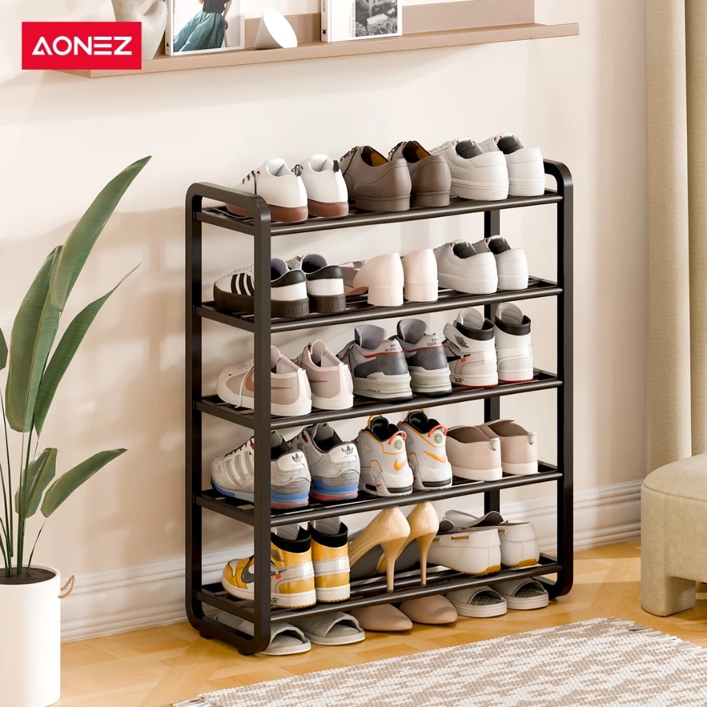 CUCI WAREHOUSE AONEZ MINIMALIST 5-LAYER SHOE RACK PORTABLE OUTER SHOE ...
