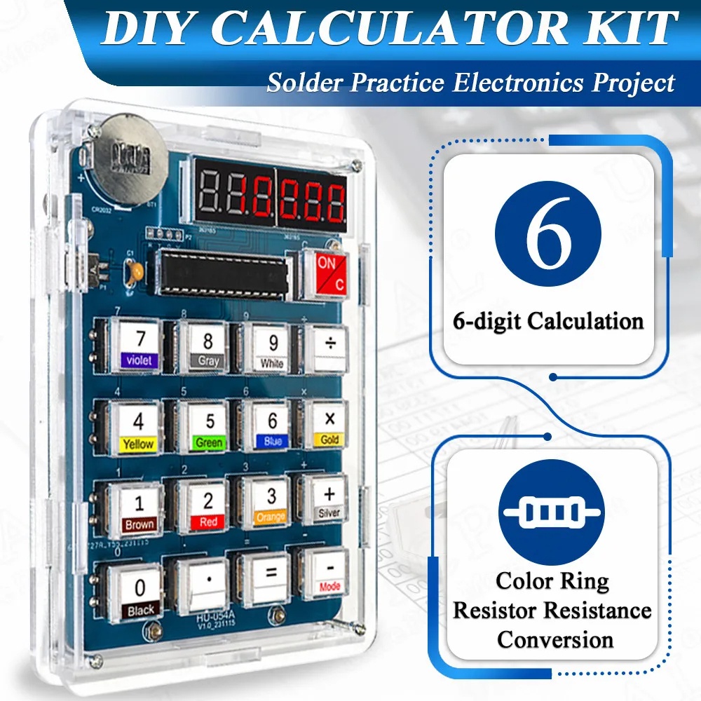 DIY-Calculator Voor Het Maken Van Een Elektronische Kit MCU Soldeertraining Experimenteeroefening Diy Soldeerproject Met Led Scherm~p223134646