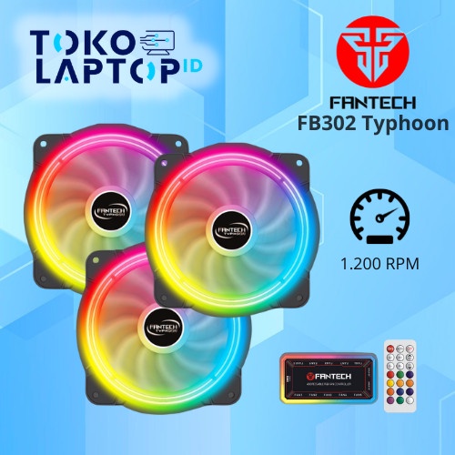 CODE A Fantech FB302 Typhoon Fan Casing RGB 12cm With Remote Control ...