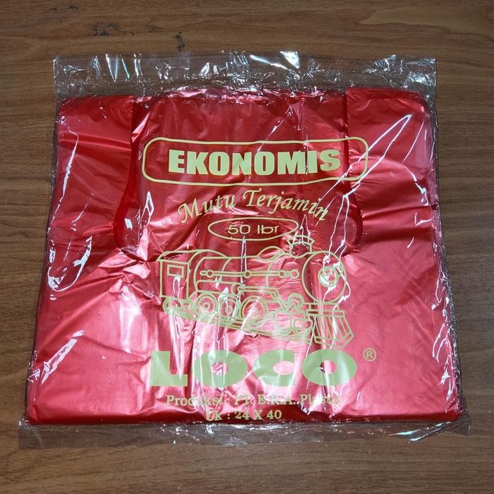 MERAH LIMITED EDITION HDPE PLASTIC BAGS SIZE 24 ECONOMIC THIN - RED ...