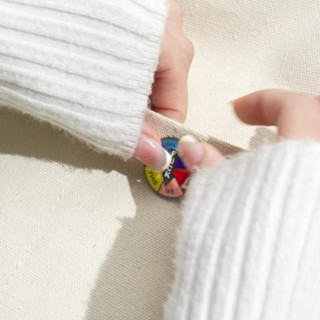 Colorful Compass Enamel Pins Rotating Arrow Brooch Funny Make A Choice ...