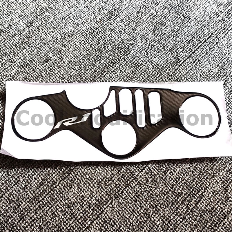 3D Motorcycle Carbon Fiber Pattern Top Triple Clamp Yoke Sticker Case ...