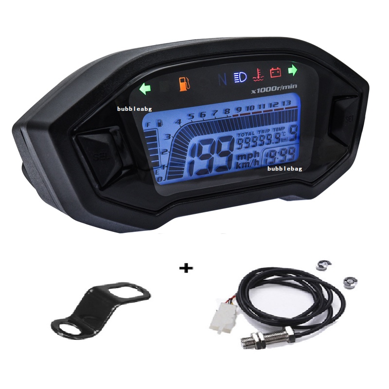 Digital Speedometer Tachometer Voltmeter Water Temp Fuel Level Tacho