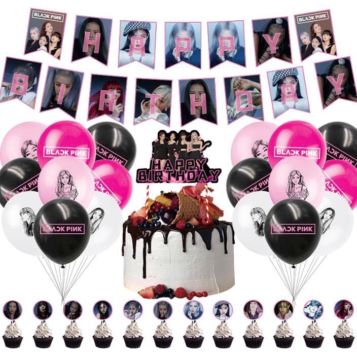 thumbnail image 2 of Kpop EN-HYPEN Birthday Party Supplies,EN-HYPEN Birthday Decorations Gift Set - EN-HYPEN Banner,18PCS Balloons,Cake Toppers,21PCS Cupcake Toppers Perfect For Boys And Girls(Pink 2 of 10