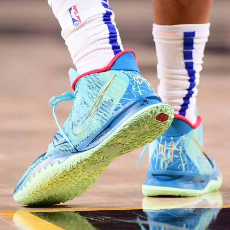 Kyrie 7 Special FX Blue Volt Crimson NBA Basketball Shoes For Men OEM Quality Sports Sneakers