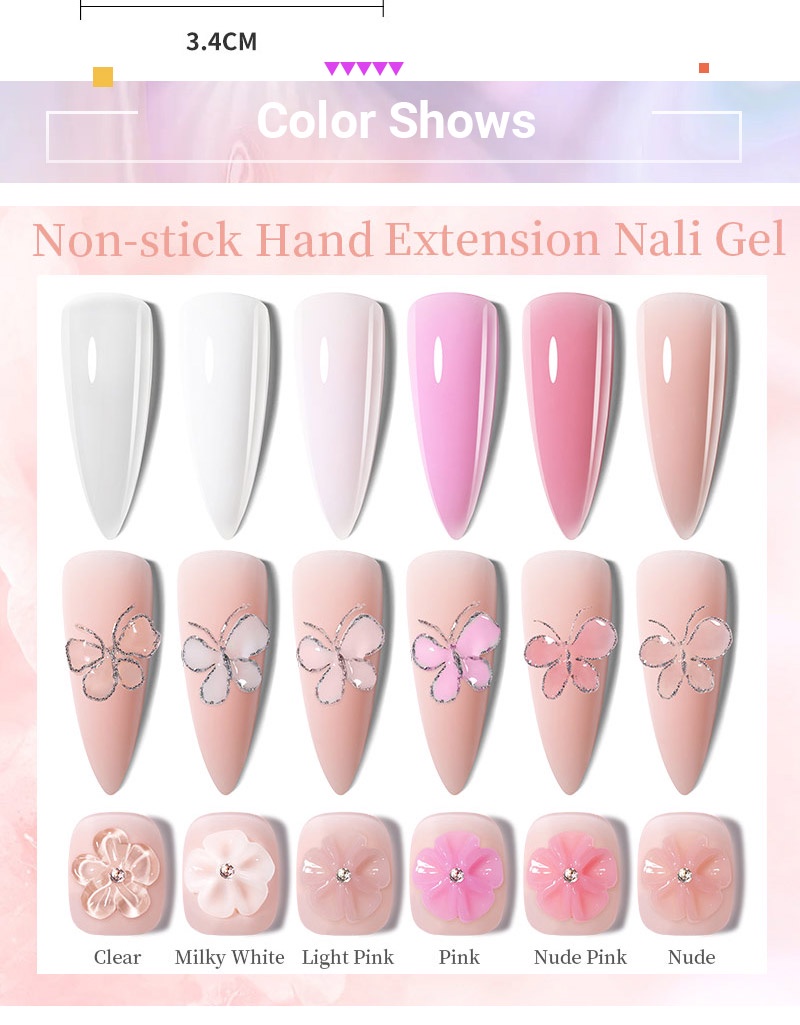 Born Pretty Poly Gel Polish Set Non Stick Hand Solid Extension Building