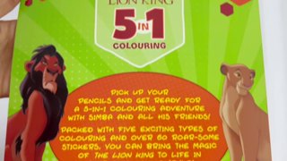 Disney The Lion King 5 In 1 Colouring Book With Over 60 Stickers & Fun ...