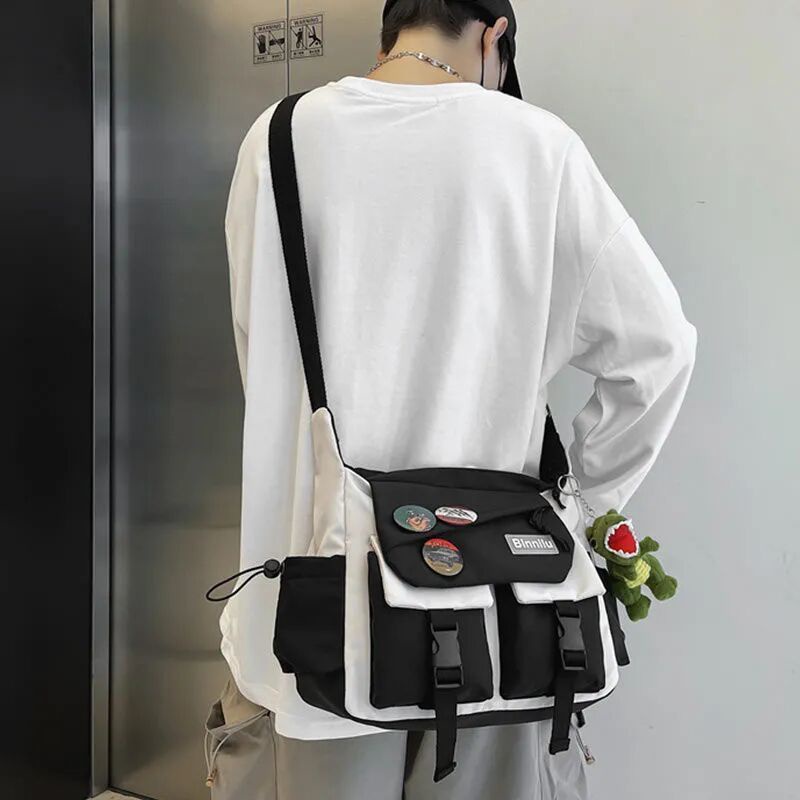 New Crossbody Bag Men's Trendy Brand Large Capacity Ins Shoulder Bag ...