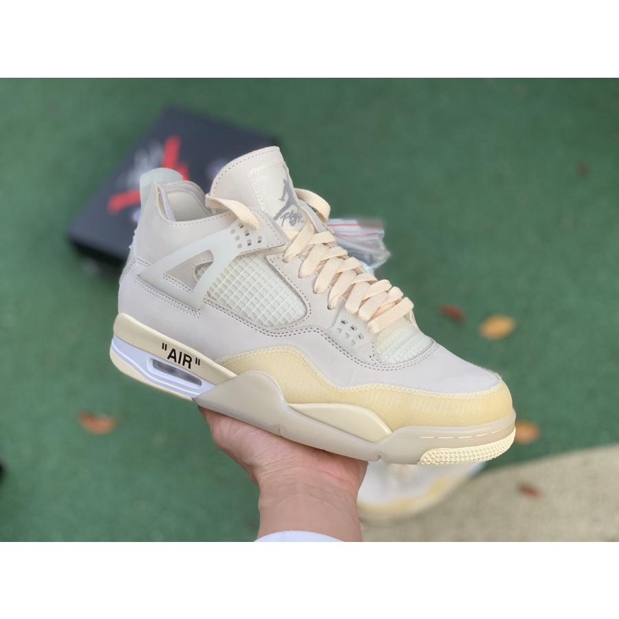 2023New Off-White x Air Jordan 4 Retro the white sail cicada's wings ...