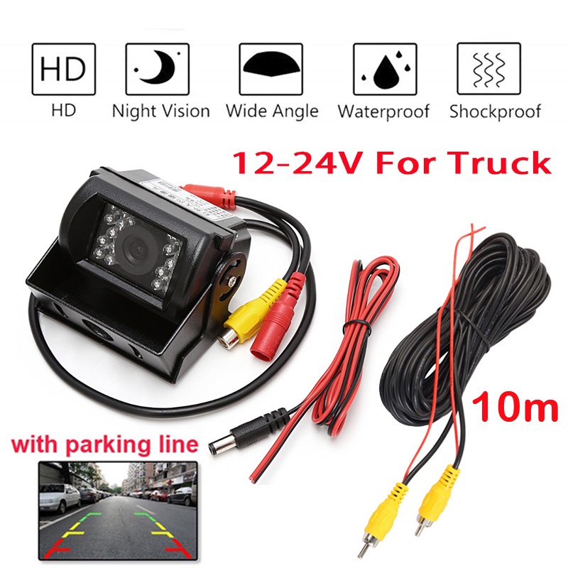 【18 LED Anti Fog IR Night Vision】24V IP68 Waterproof Car Truck Rear ...