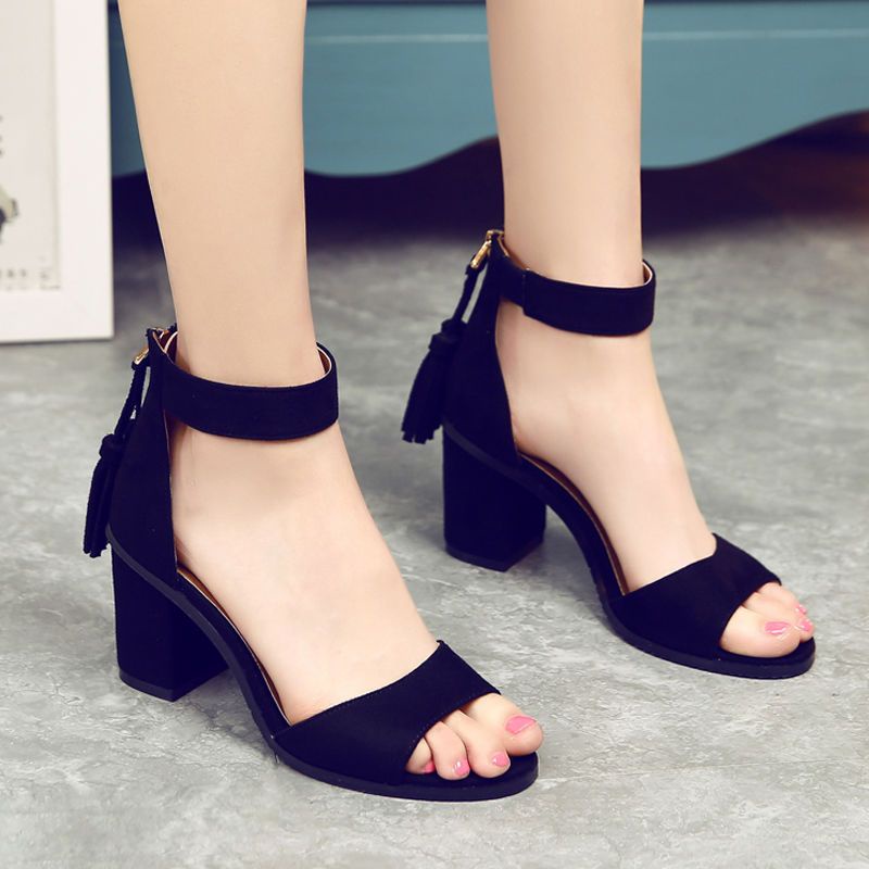 RLYY sandals 3 inches heelsKorean Sandals With Heels White 1 2 Inch ...