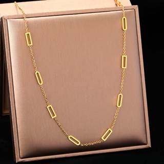 14K Gold Large Paper Clip Chain with Carabiner Necklace 14K White Gold / 20 +$140