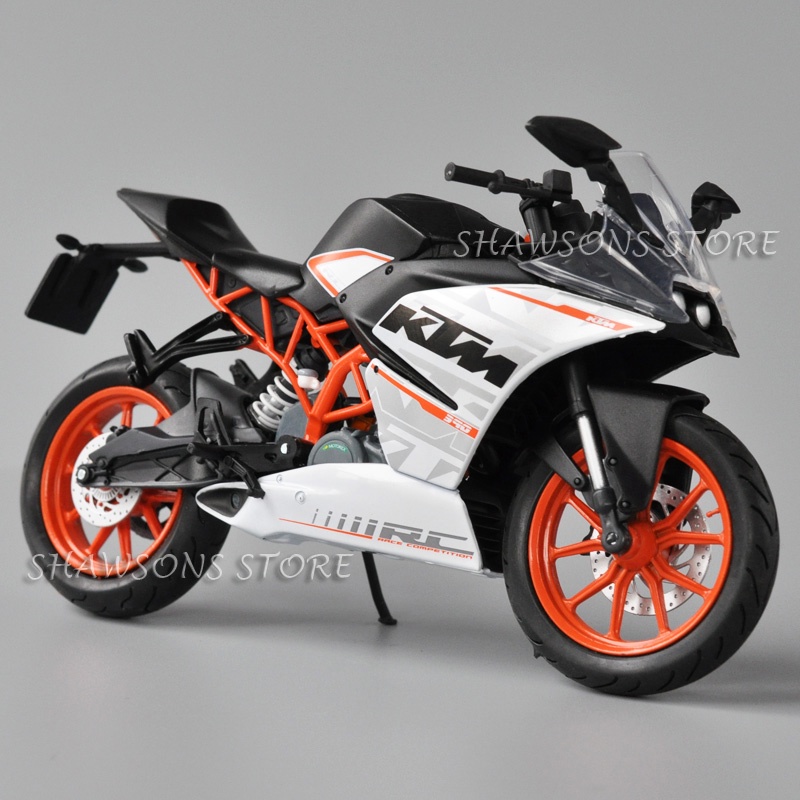 Automaxx 1:12 Scale Diecast Model Motorcycle Toy KTM RC 390 Sport Bike  Miniature Replica Collectible