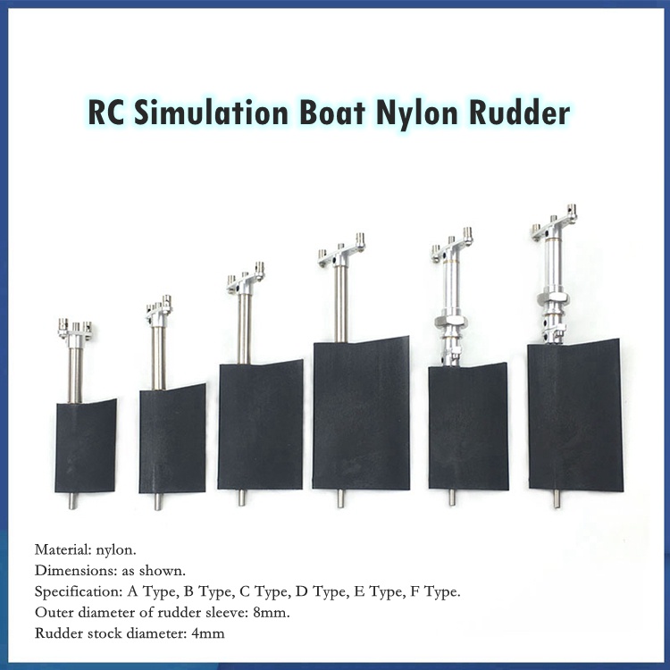RC Boat Simulation Rudder Nylon Streamlined Full Immersion Rudder For ...