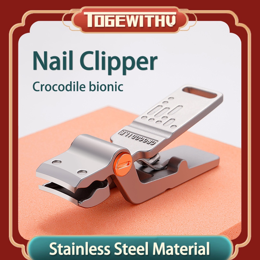 TOGEWITHU Wide Jaw Opening Nail Clippers, Nail Clippers with Catcher