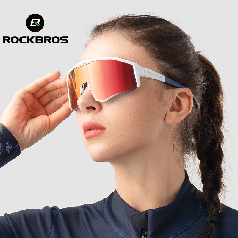 【PH Delivery】ROCKBROS Bicycle Glasses Cycling Shades Polarized Anti-UV  Windproof Riding Outdoor Sports Sunglasses MTB Road Bike Accessories Unisex