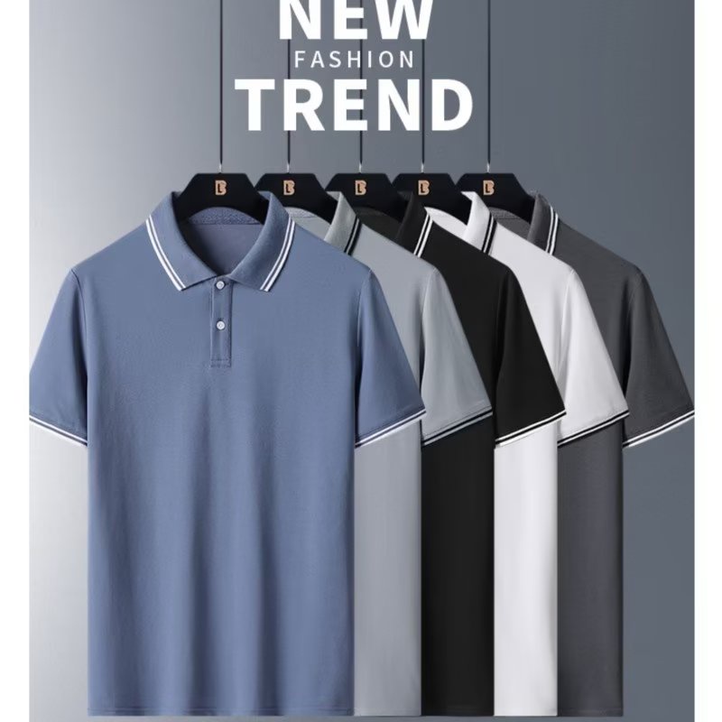 Best Quality Plain Polo Shirt Men Comfy Polo T Shirt Men Oversize Lapel
