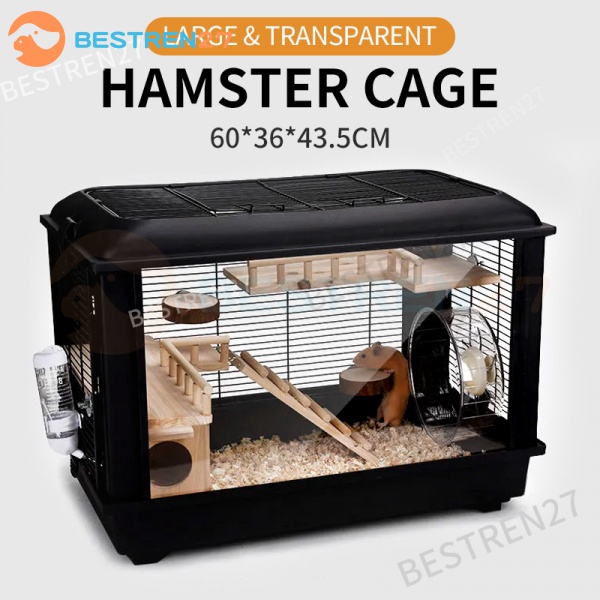 Ready Stock Hamster Cage 60cm Full Set Transparent Large Big Acrylic ... - Tortoise Hamster Cage Accessories Online Shopping Store