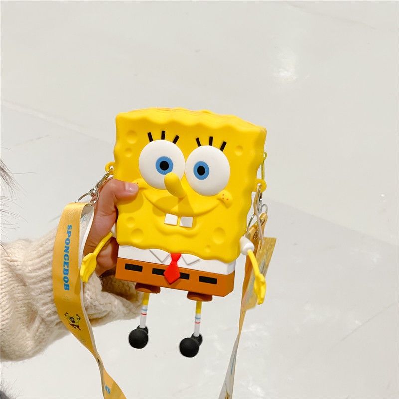 SpongeBob bag SpongeBob bag children's men's and women's silicone new coin purse cute cartoon