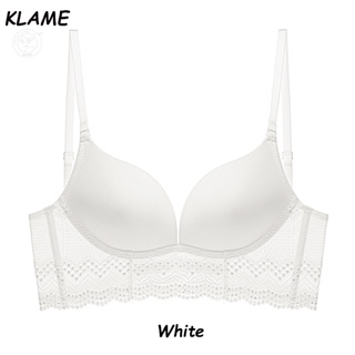 KLAME Sexy Push Up Bra deep V-Neck Lace Invisible Padded Underwear No Wired  Backless Wedding Bralette Seamless Lingerie Sets For Women KLM220