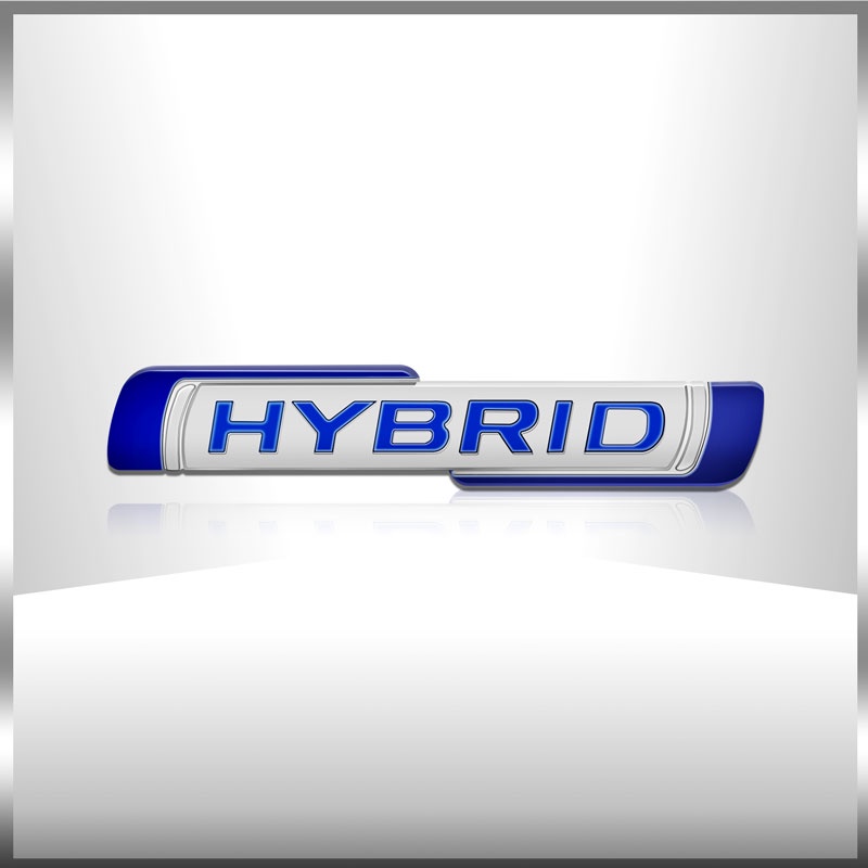 Car Styling 3D ABS HYBRID Emblem Badge Auto Body Trunk Decor Sticker ...