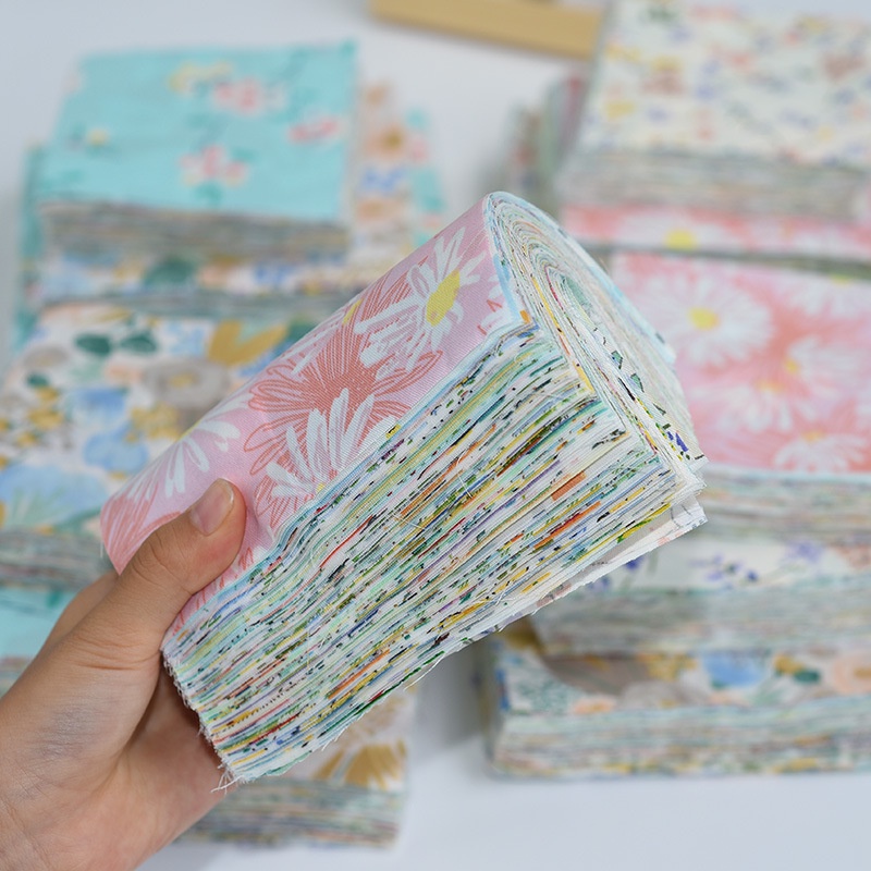 50pcs No Repeat 10cmx10cm Squares 100 Cotton Floral Pattern Cotton Sewing Quilting Fabric