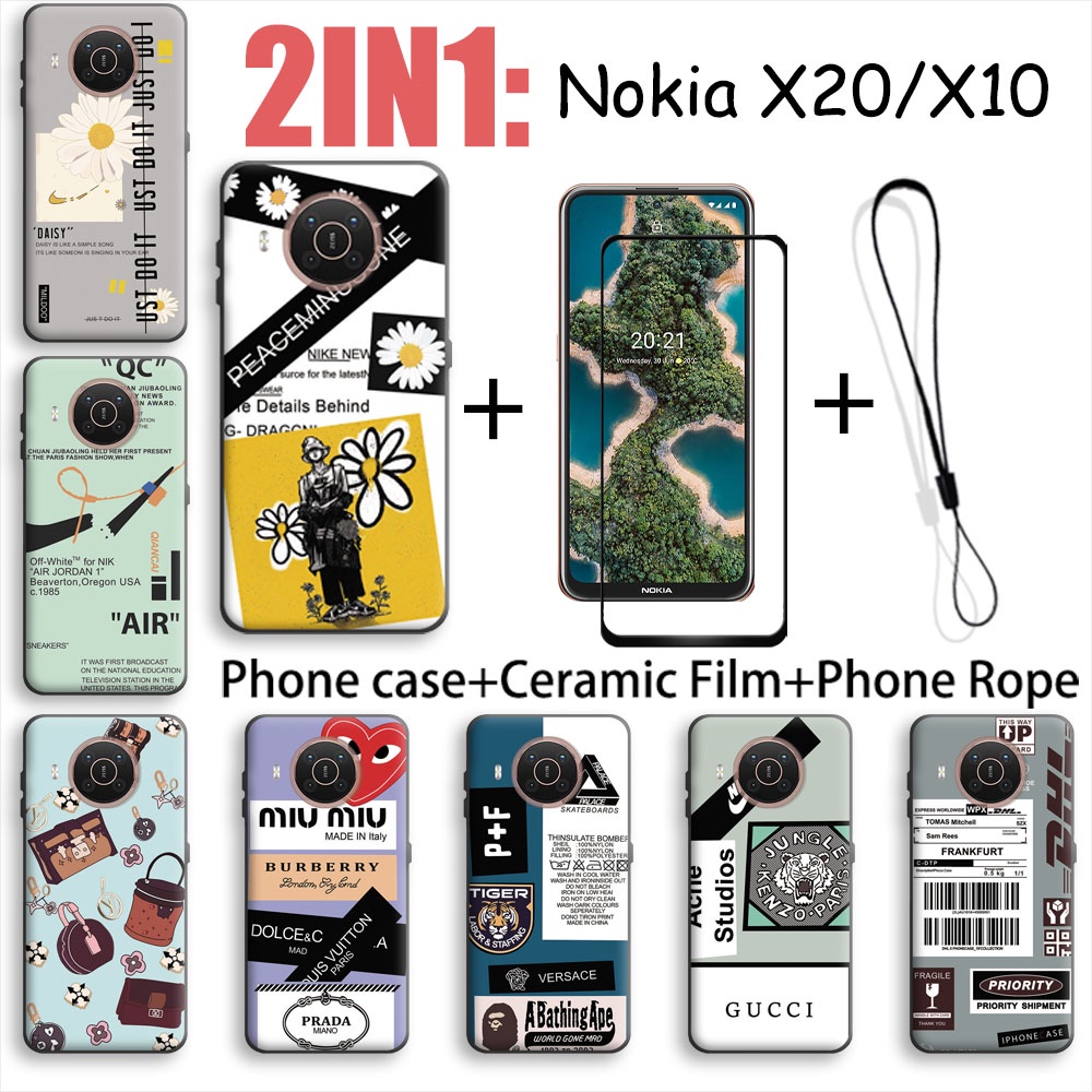 REY Pack 2X Pellicola salvaschermo per Nokia X10 - Nokia X20, Vetro temperato, di qualità Premium