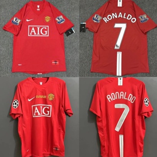 RONALDO #7 2007-08 M Utd Home Red Retro Jersey UCL Version