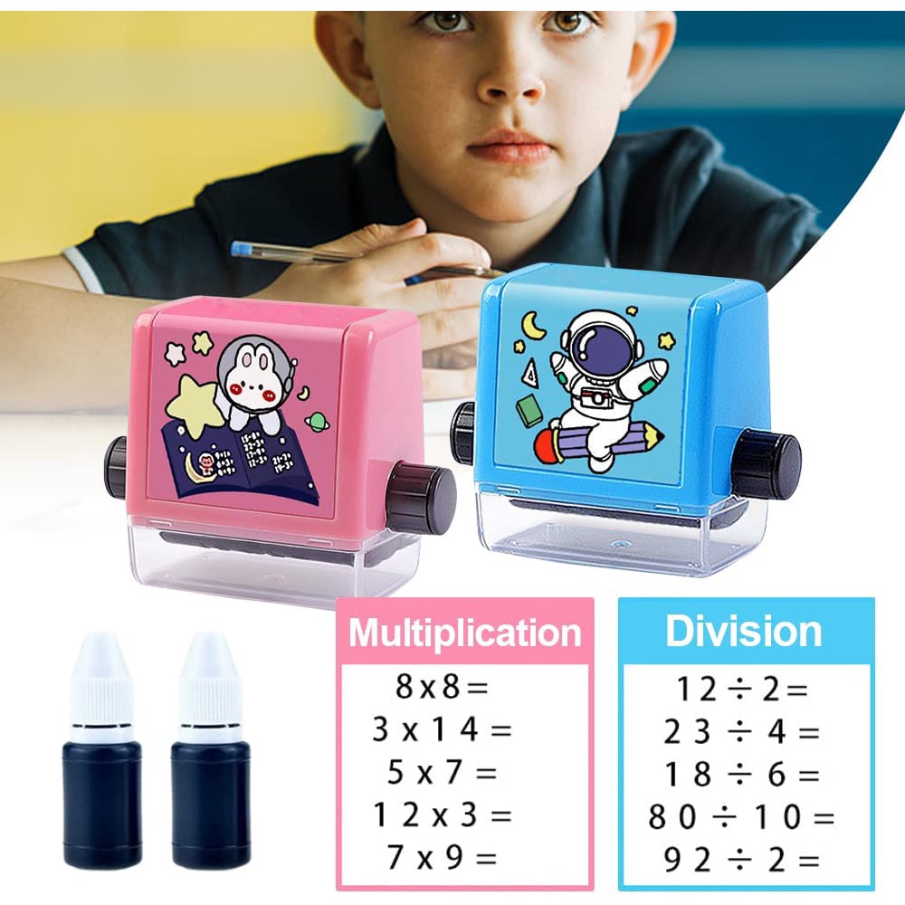 Smart Math Roller Stamps for Kids, Addition Subtraction Multiplication ...