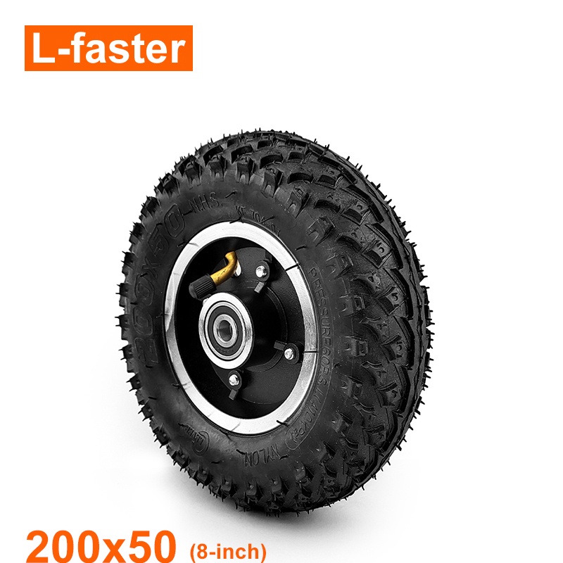 thumbnail image 2 of 8-Inch Pneumatic Off-Road Wheel – 200x50 Tire For Mountain Scooters & Skateboards, Durable Rubber & Alloy Hub 2 of 10