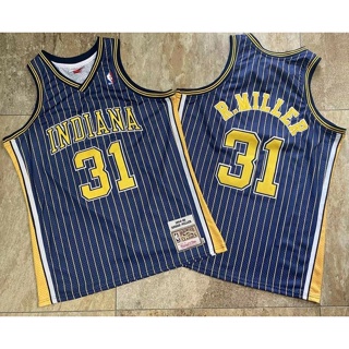 NBA_ jersey Men Basketball Malcolm Brogdon Jersey 7 Domantas Sabonis 11  Reggie Miller 31 Vintage Retro Navy Blue White Yellow Stri''nba''jerseys
