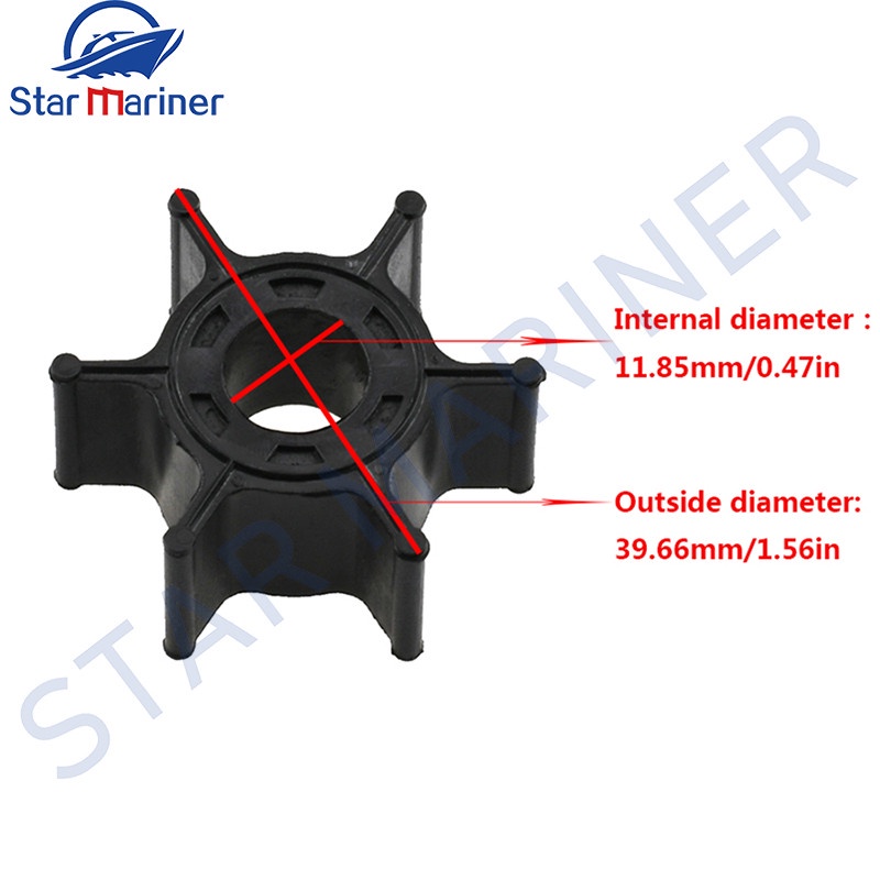 6G1 44352 01 00 Water Pump Impeller For Yamaha 2 Stroke 6HP 8HP Boat Engine 6g1 44352 00 Sierra 18 3066 I.408897817