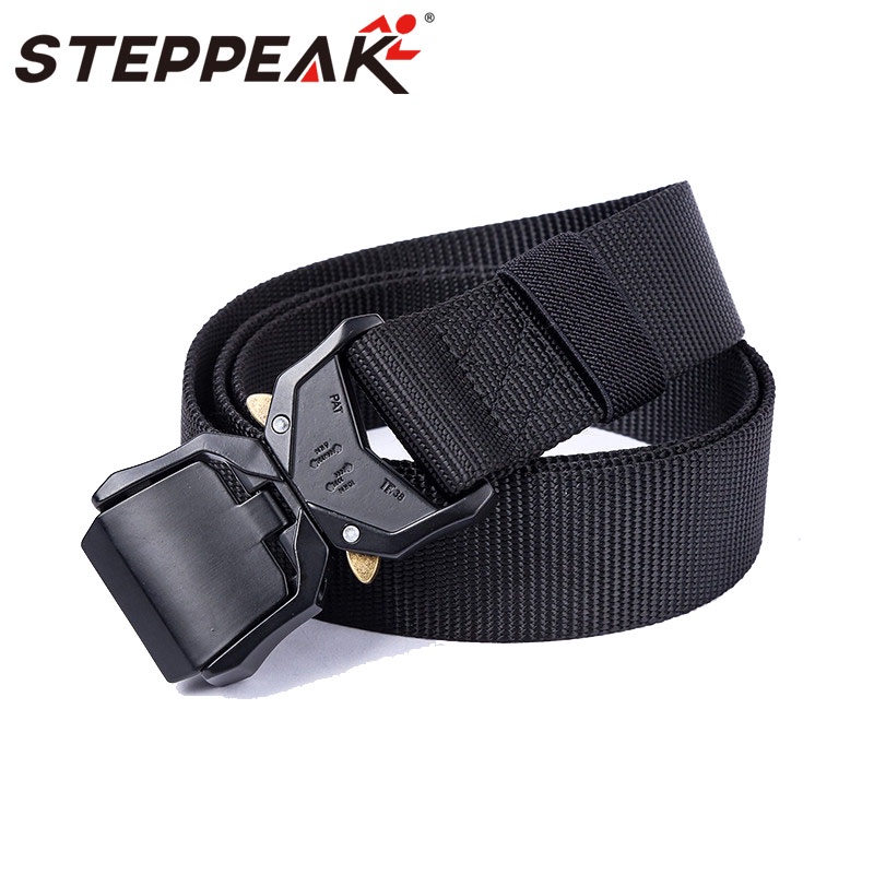 Men's Outdoor Reinforced Nylon Tactical Belt Hiking Belt With Heavy