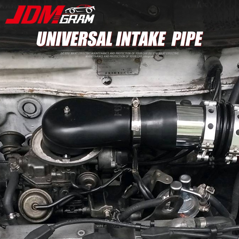 JDMGRAM Universal ABS Car Intake Pipe Cold Air Intakes Hose Auto Engine