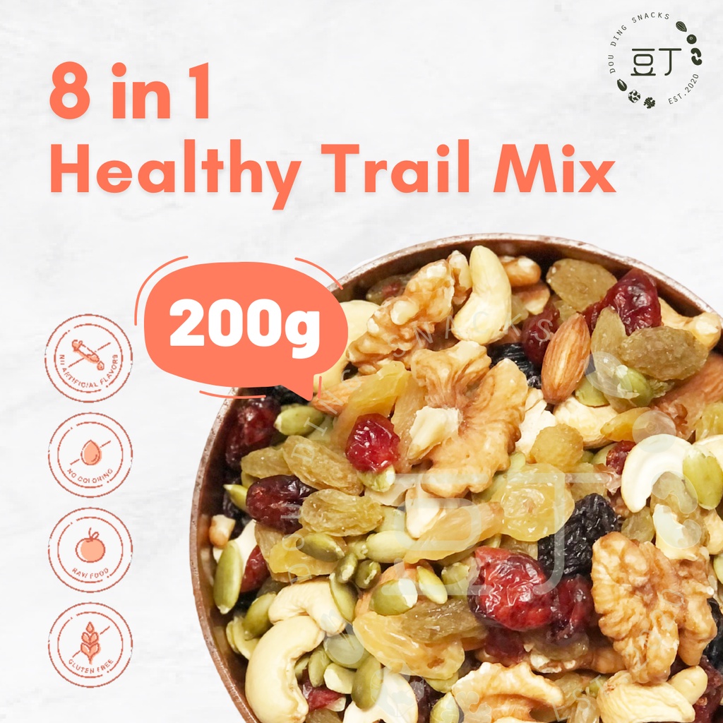 [200 Gram] 8 in 1 Mix-Healthy Trail Mix 8 in 1/Eight Different Nuts and ...