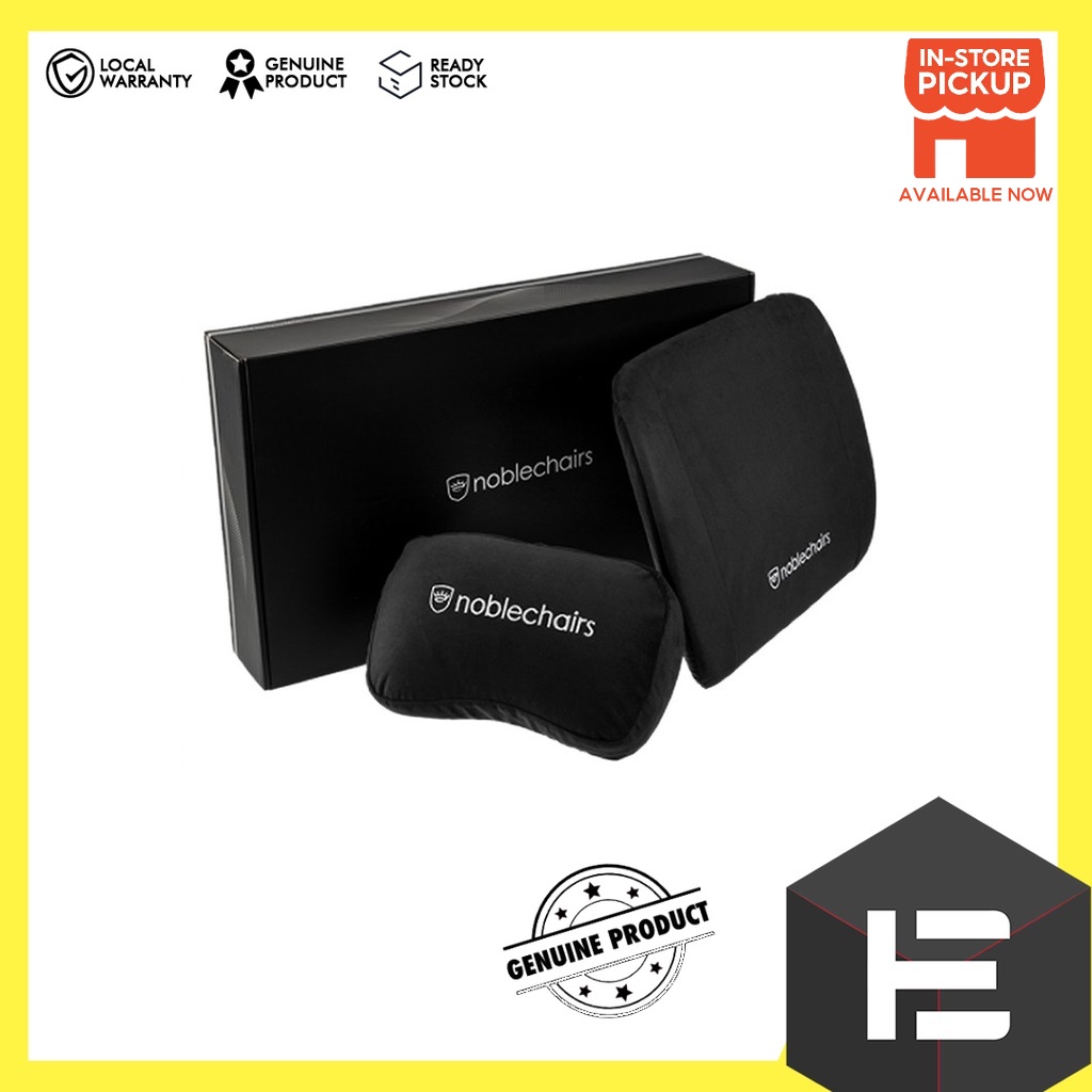 NOBLECHAIRS MEMORY FOAM PILLOW SET BLACK ( NBLSPPST008 ) Shopee