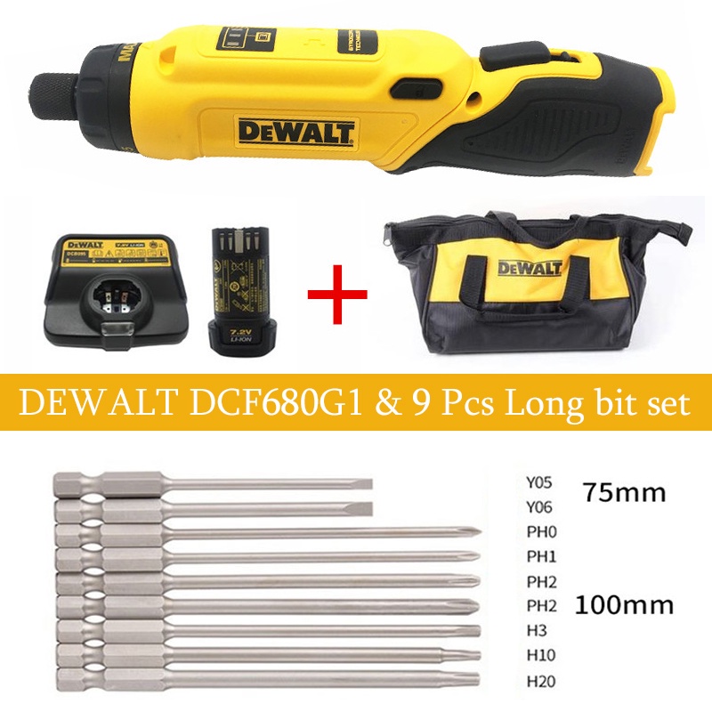 DEWALT DCF680 Mini Electric Screwdriver Set Smart Cordless Electric Screwdrivers USB Rechargeable Dewalt Hand Power Tools