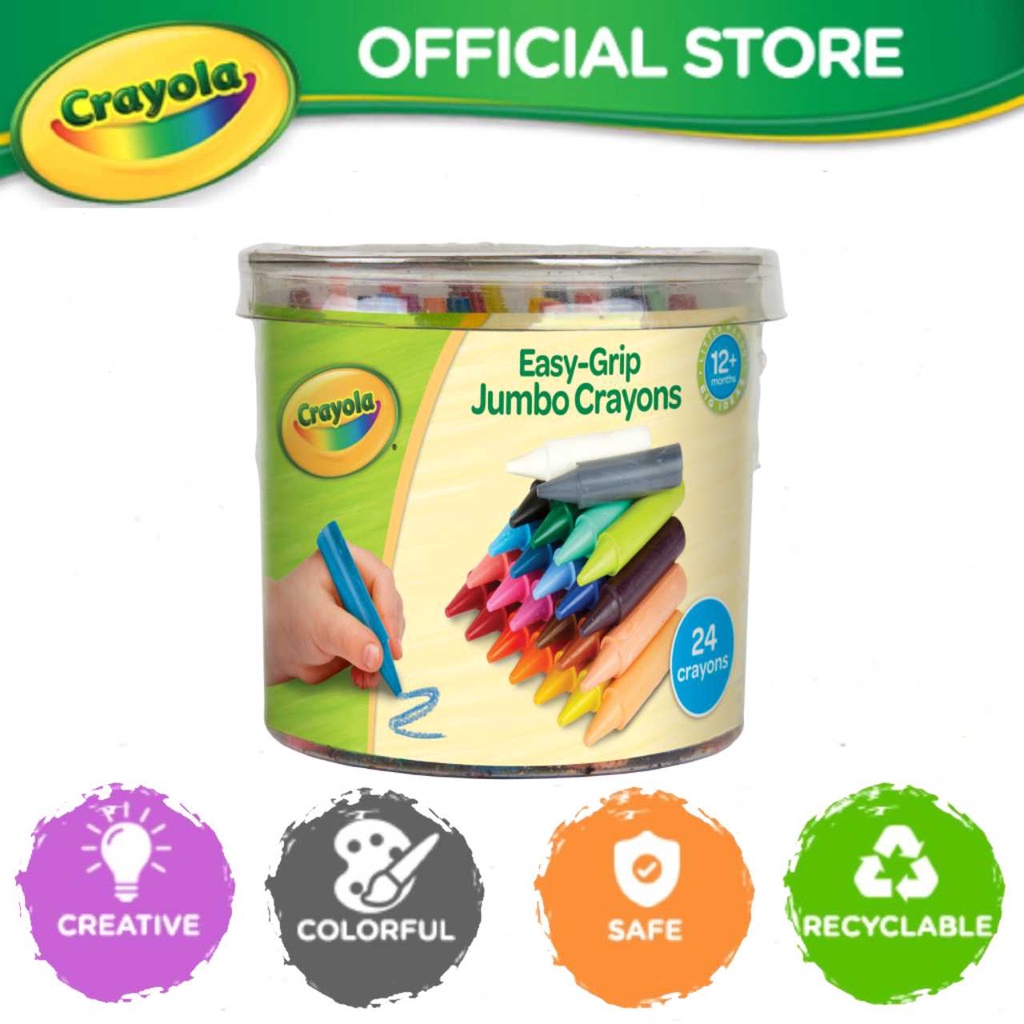 Crayola My First Easy Grip Jumbo Crayons Designed For Toddlers Ages +12
