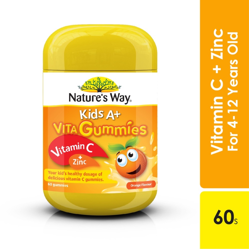 Nature's Way Kids A+ Gummies with Vitamin C + Zinc 60S (Immune System
